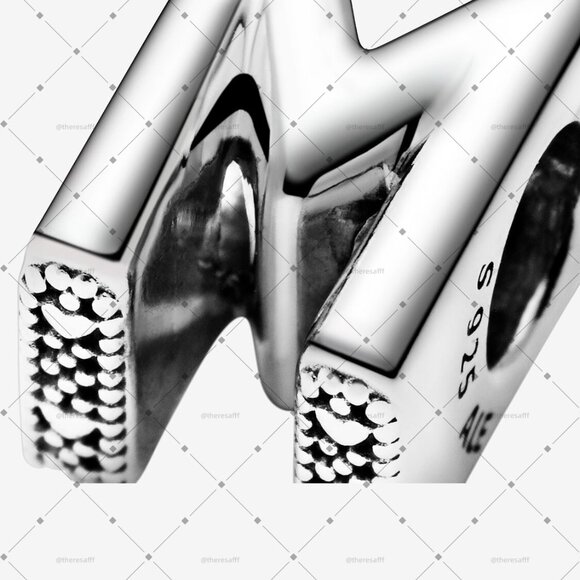 Pandora Letter M Alphabet Charm - Picture 4 of 6